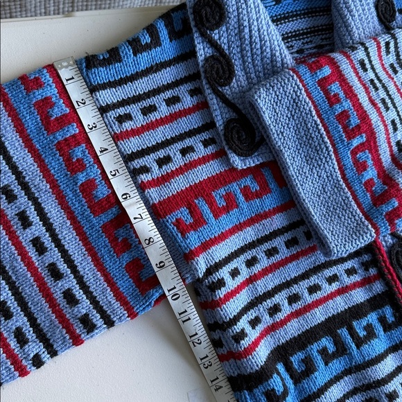 Hand-Knit Kimono Style Long Sweater Jacket Cardigan - Picture 16 of 17